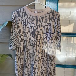 Camel Vintage 1989 Joe Camel Trebark All Over Camo Print Single Stitch T-Shirt