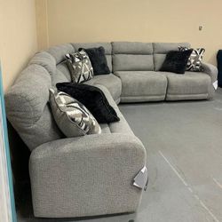 COLLEYVILLE STONE ARMLESS POWER RECLINER 5 PIECE SECTIONAL