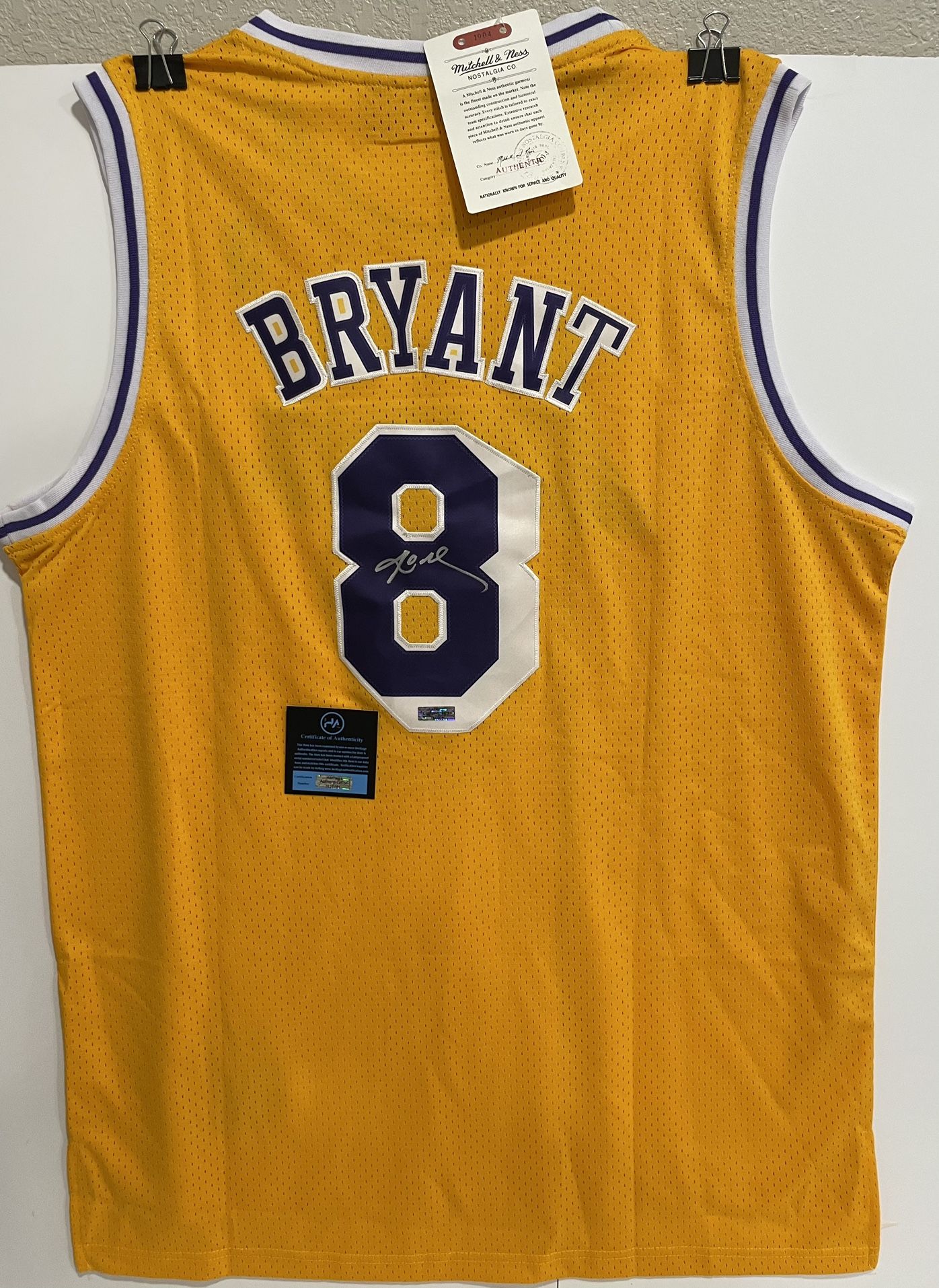 Kobe Bryant Lakers Signed Autographed NBA Mitchell & Ness Dry-Fit Jersey 8 W/COA