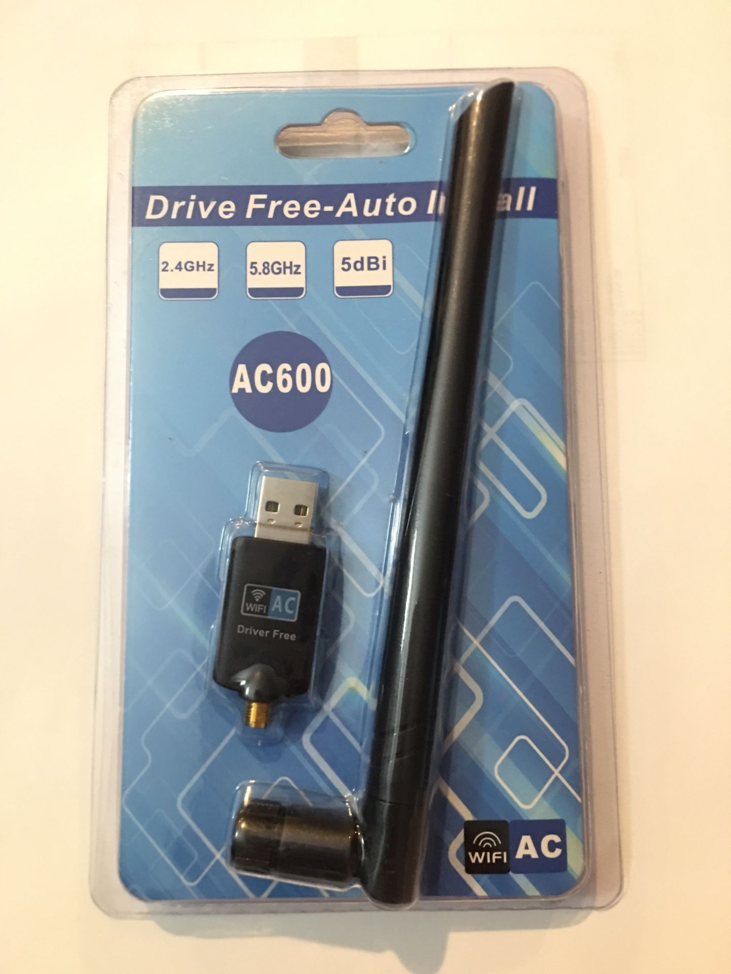 AC600 USB WiFi Adapter for PC (Archer T2U Plus)- Wireless Network Adapter for Desktop with 2.4GHz, 5GHz High Gain Dual Band 5dBi Antenna, Supports Win