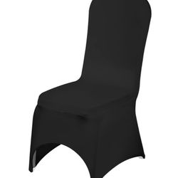 50 PCS black Chair Covers Polyester Spandex Stretch Slipcovers