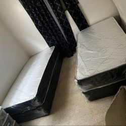 New TWIN SIZE MATTRESS WITH BOXSPRING SET COLCHONES NUEVOS INDIVIDUALES 