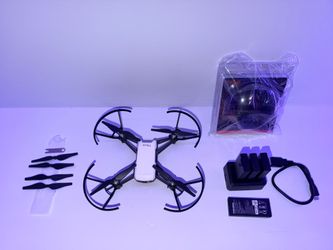 DJI Ryze Tello Drone Bundle – Tested Working – 4 Batteries, Charger, Extra Props