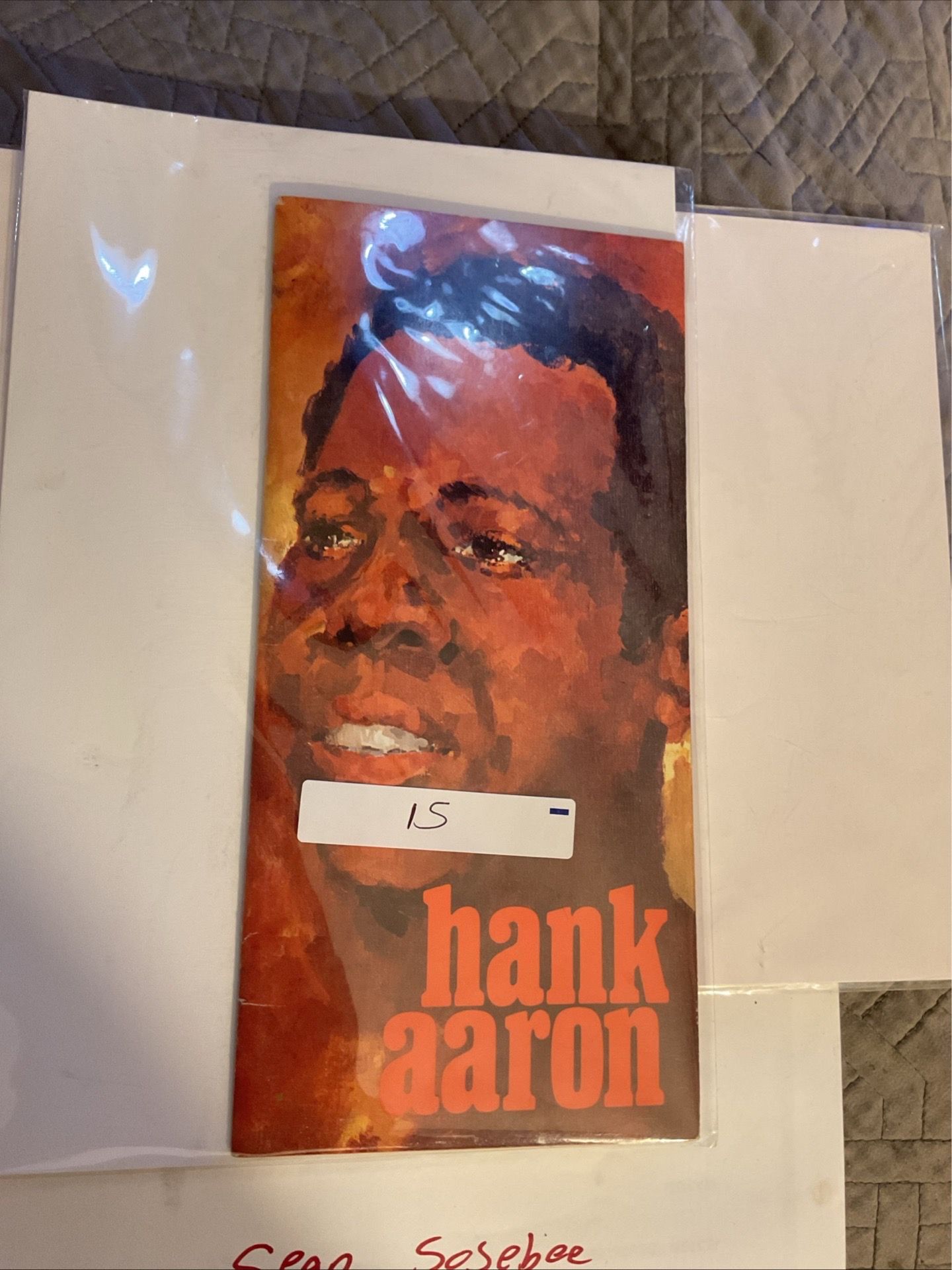 Hank Aaron 1973 Press, Radio, and TV Guide - Mint - Very Rare