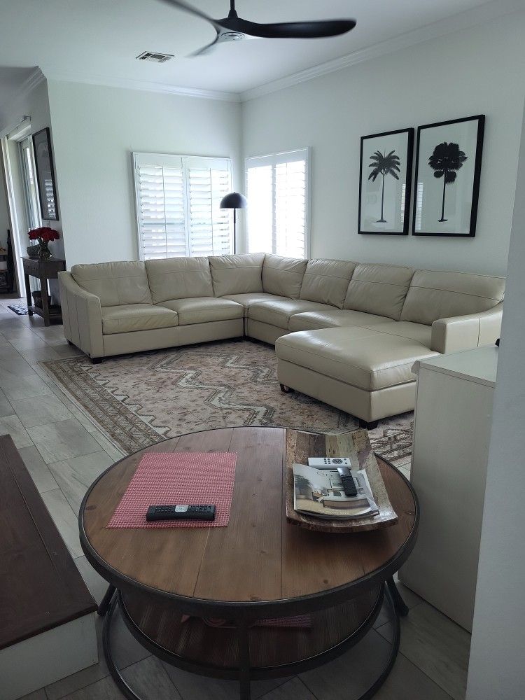 Large Leather Sectional