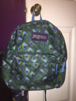 Green peacock jansport backpack