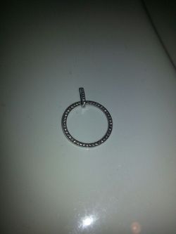 Very nice sterling silver diamond pendant