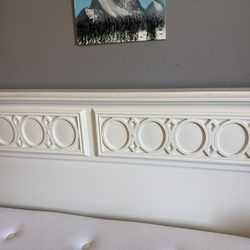 Full size bed frame with head and foot boards