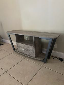 Grey Wood Grain Modern Media Console / TV Stand / Entryway Table