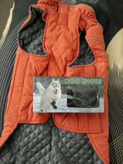EXTRA LARGE DOG JACKET AND DOG SHOES