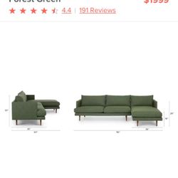 Article Stone Blue Burrard Sofa/sectional