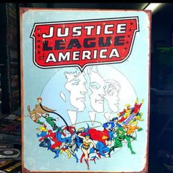 Plate Metal Vintage USA Justice League Of America DC Comics *TRADE IN YOUR OLD GAMES/TCG/COMICS/PHONES/VHS FOR CSH OR CREDIT HERE*