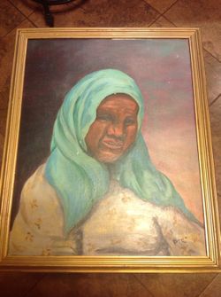 Native American Painting Local artist Bruce Abramson signed