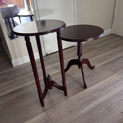 solid wood end tables (cherrywood/mahogany)