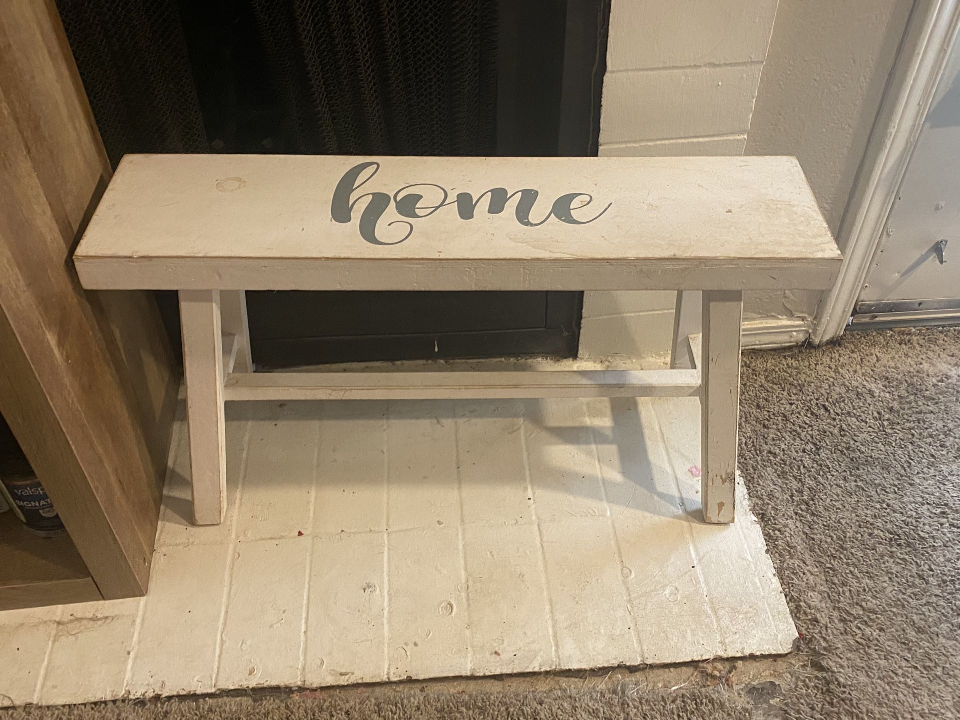 Small Wooden Bench Decor