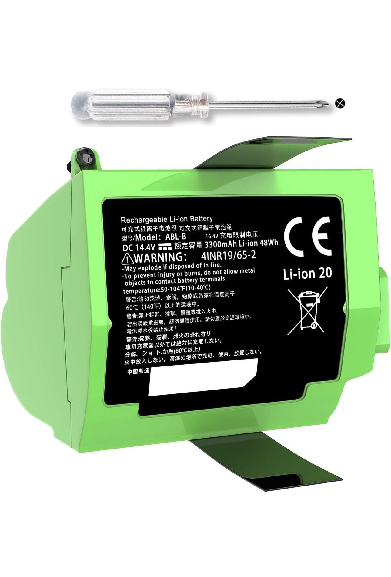 ABL-B 4INR19/65-2 Replacement Sweeper Rechargeable Li-ion Battery for iRobot Roomba S9 9150 S9+ S9 S9 Plus S955020 S955880 Robot Vacuum Series