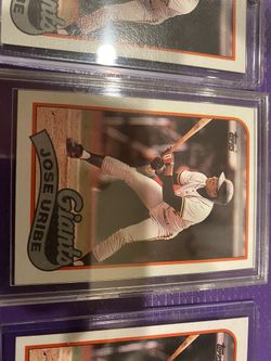Jose uribe baseball cards 3 of them