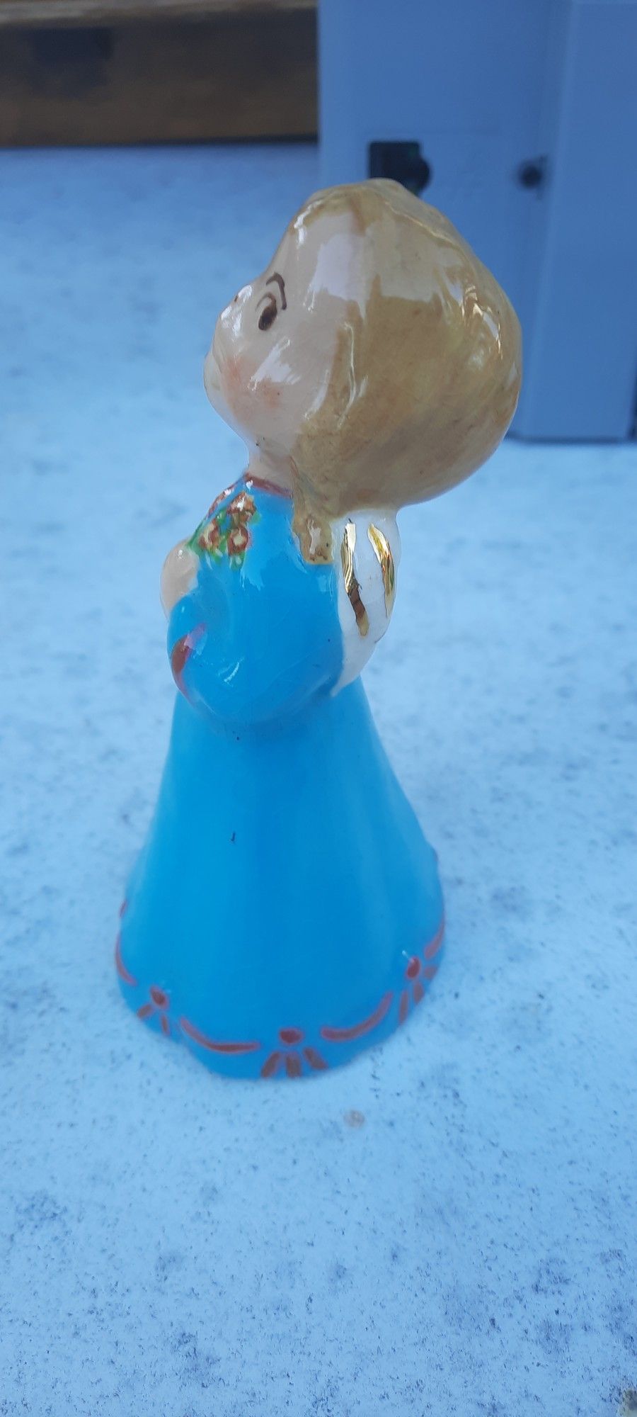Vintage Porcelain Figure Of A Lil Girl Angel Singing