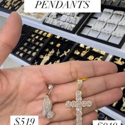 10K DIAMOND PENDANTS