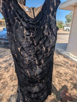 Black Dress with Beige