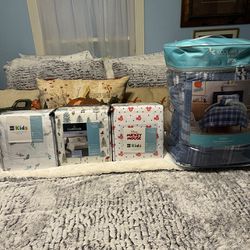 All Brand New 3 Sets Of Twin Sheets Uggs Comforter Set Shark Pillow And Blankets Shark Tote All For $150