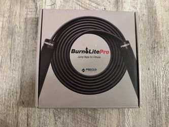 **BRAND NEW** FEECCO 1/2 lb Weighted Jump Rope for Boxing, Cardio, Crossfit Workout, Adjustable Length 8~11ft, Color Black