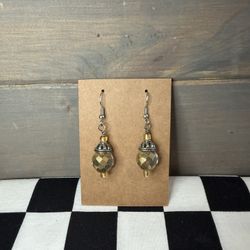 Glass Bead Dangle Earrings