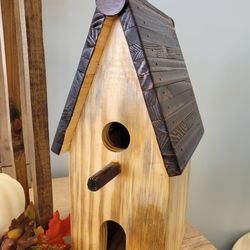 Bird House Solid Wood Handmade 