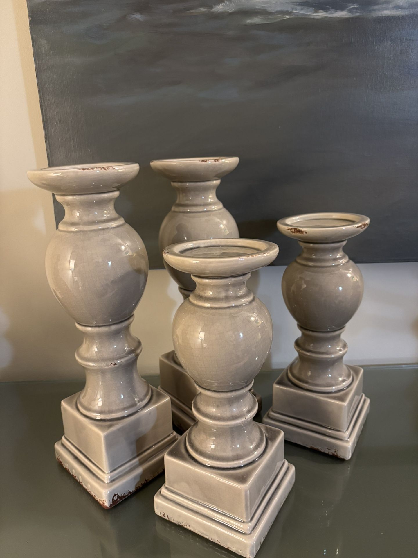 Pillar Candle Holders - Set of 4