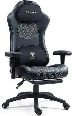 Reclining Gamer Chair Ergonomic Office Computer Desk Chair with Adjustable Footrest Lumbar Support $99.99