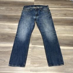 Silver Jeans Grayson Blue Straight-Leg Classic Denim size 34
