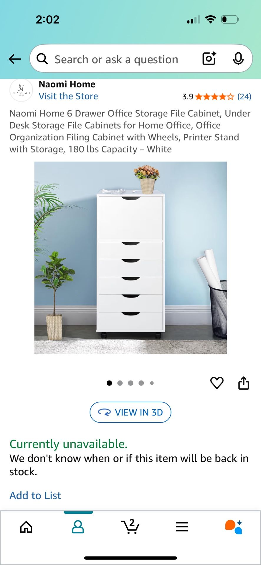 6 Drawer Office Storage File Cabinet, Under Desk Storage File Cabinets for Home Office, Office Organization Filing Cabinet with Wheels, Printer Stand