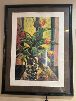 Large Framed Tulip Art Print