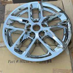 Four New Chrome Hubcaps For Jeep Grand Cherokee