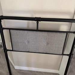 Modern Upholstered Headboard And Metal Bed Frame