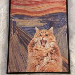 Orange Cat Framed Art