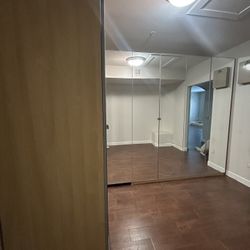 Big luxury Mirror glass shelving closet organizer 