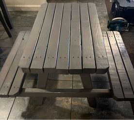 Farm house style solid kids picnic bench