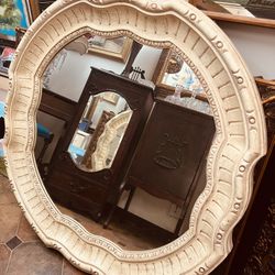 Mirror Bernhardt Large Whitewash Wall Mirror.