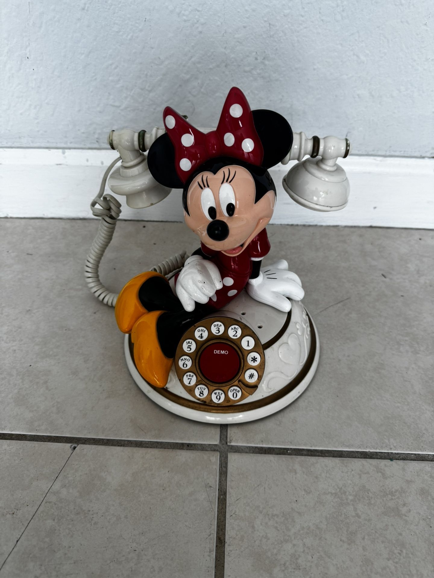 Vintage Disney Minnie Mouse Talking Desk Telephone