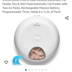 6 Meal Cordless Automatic Pet Feeder 