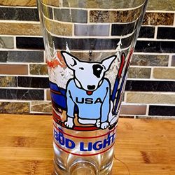 Set of 4 - 1987 Spuds Mckenzie Bud Light Beer Glass Set