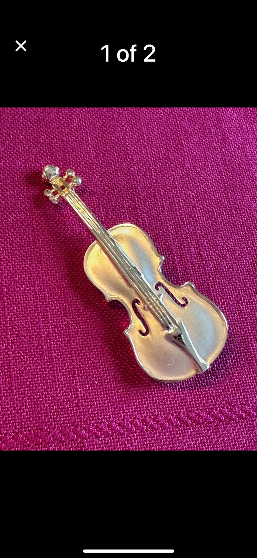String Instrument Brooch/Pin