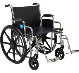 Medline Excel Extra-Wide Bariatric Wheelchair For Adults and Seniors with 24" Wide Seat, Supports up to 500 lbs