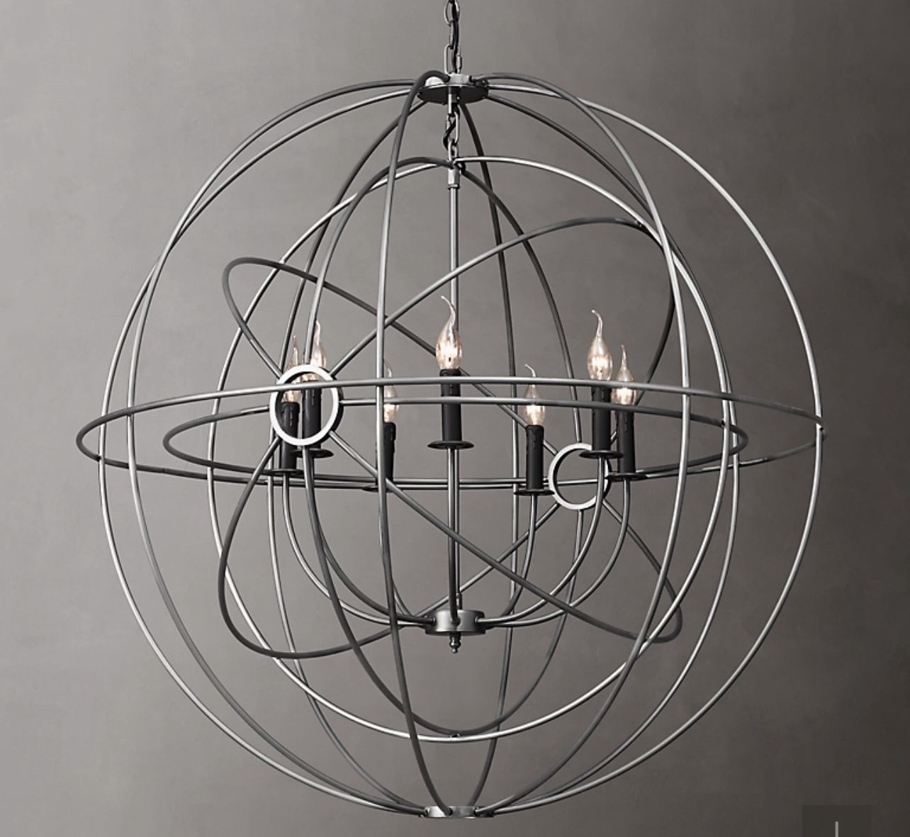 Double Orb Chandelier