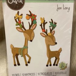 Sizzix 664448 Christmas Deer Thinlits Die Set