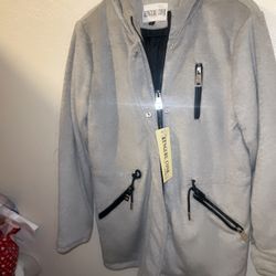 really warm long jacket size  large is new never use 