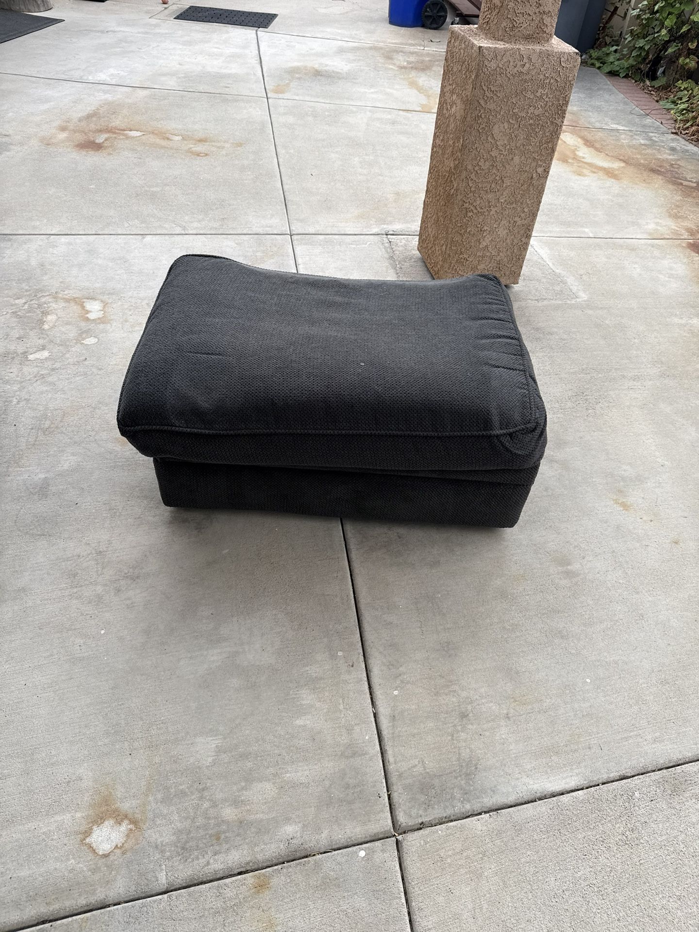 Large grey Ottoman