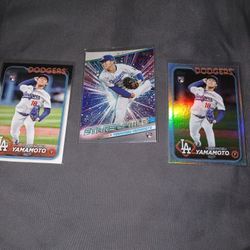 3 Yoshinobu Yamamoto Rookie Cards