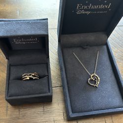 Enchanted Disney Maleficent Necklace & Ring Set